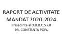 RAPORT DE ACTIVITATE MANDAT 2020 – 2024